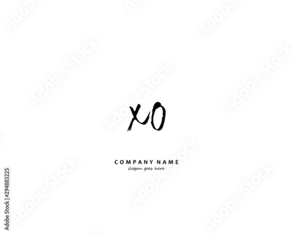 Fototapeta XO Initial handwriting logo vector	
