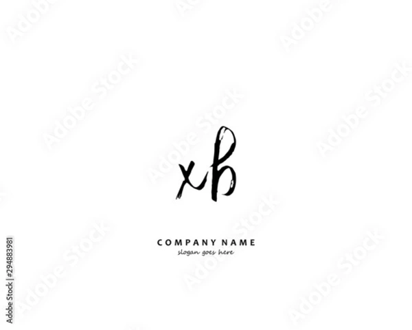 Fototapeta XB Initial handwriting logo vector	