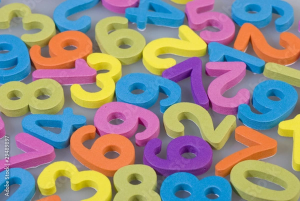 Fototapeta numeros en mousse