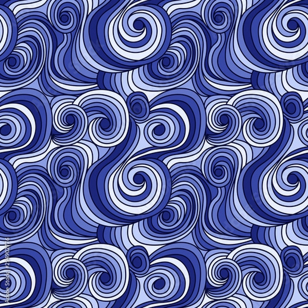 Fototapeta Seamless pattern as abstract clouds