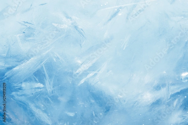 Obraz niebieski mrożone tekstury lodu
