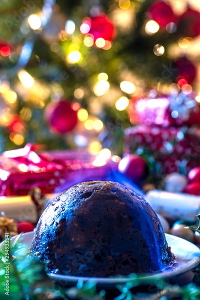 Obraz FlamingChristmas Pudding