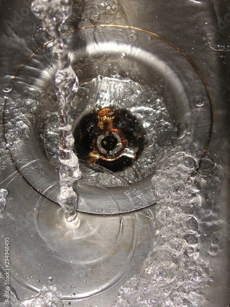 Fototapeta water down the drain