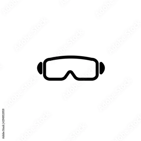 Fototapeta Protective goggles line vector icon