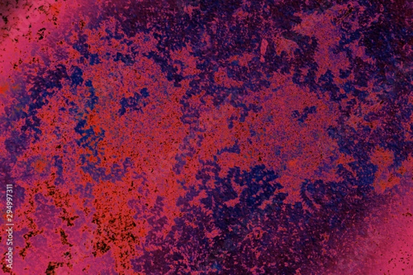 Fototapeta Grunge rusty iron sheet close-up. Toned abstract background