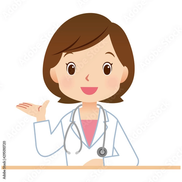 Fototapeta 案内する女性医師