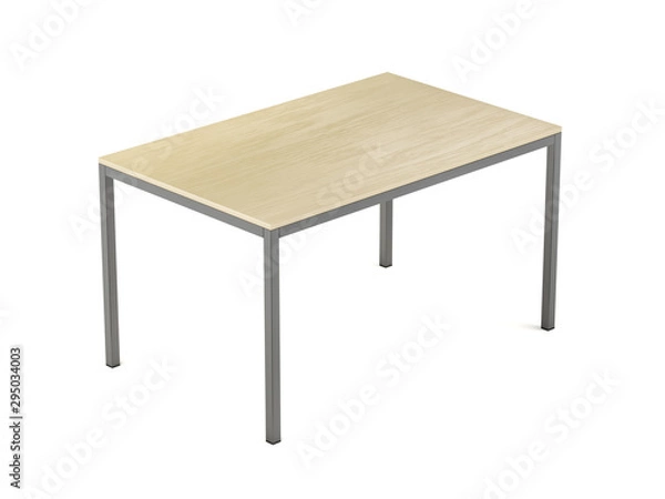 Fototapeta Dining table on white background