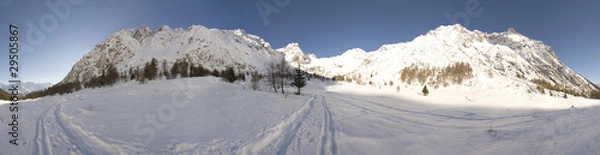 Fototapeta 360° winter mountain panorama