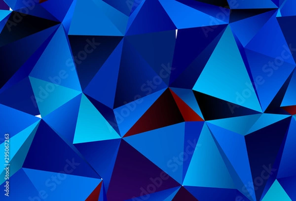 Fototapeta Light Blue, Red vector pattern with polygonal style.