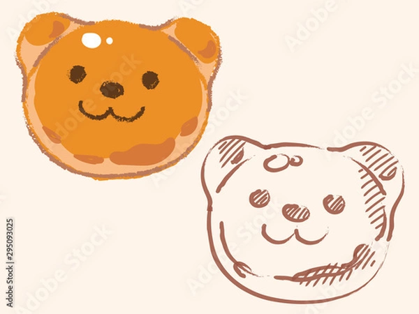 Fototapeta 動物パン。ベクターイラストレーション