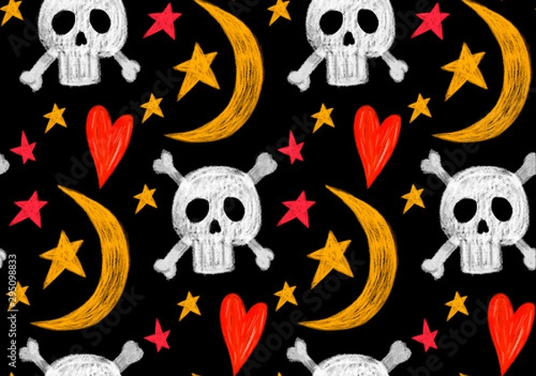 Obraz Cute halloween illustration. Seamless halloween pattern