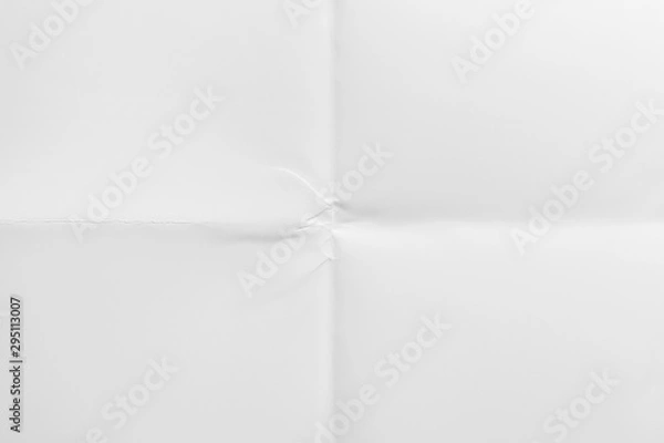 Obraz White paper folded in four, texture background