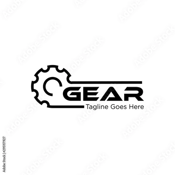 Fototapeta gear logo and icon vector illustration design template