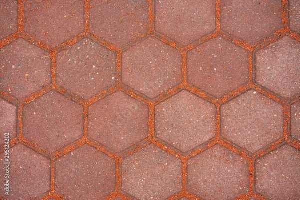 Fototapeta the texture of paving slabs the view from the top