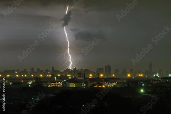 Obraz Sky line lightning.