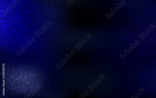 Fototapeta Dark BLUE vector template with space stars. Shining illustration with sky stars on abstract template. Pattern for astrology websites.