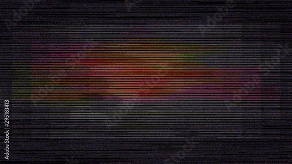 Obraz Noise Screen Multicolored Digital Waves Abstract Lines Background