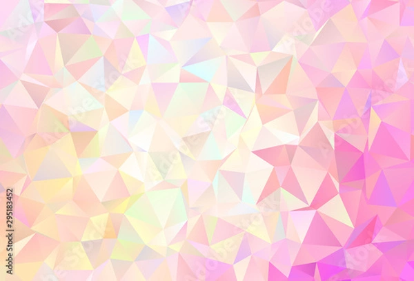 Obraz Light Pink, Yellow vector triangle mosaic template.