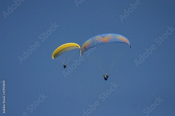 Fototapeta parapentes en vol