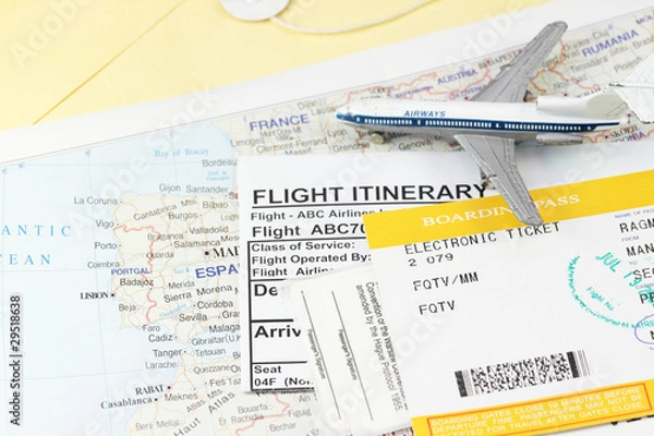 Fototapeta Flight itinerary