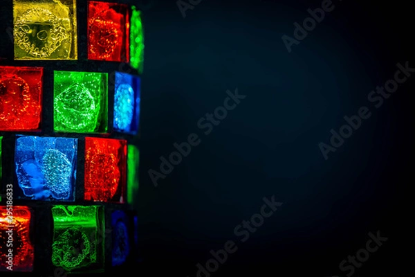 Fototapeta abstract background with colorful cubes