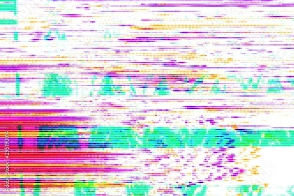 Fototapeta Computer digital glitch abstract background, design error.