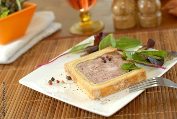 Obraz tranche de pâté en croûte