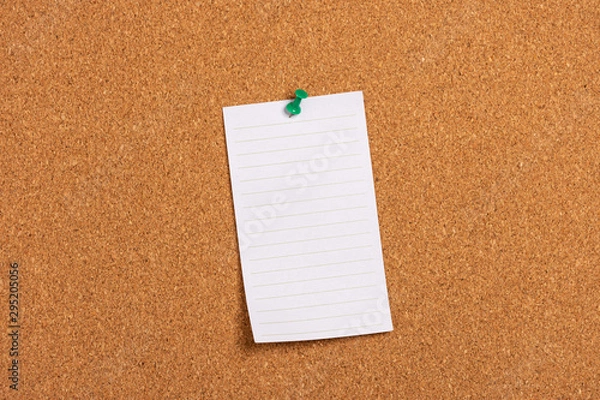 Obraz blank note on cork board