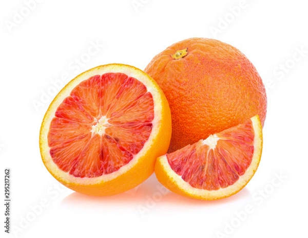 Obraz Blood orange isolated on white background