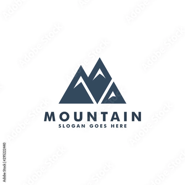 Fototapeta Mountain logo design icon template vector illustration