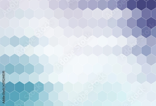 Fototapeta Light Pink, Blue vector layout with hexagonal shapes.
