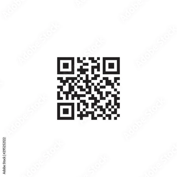 Fototapeta Sample QR code. Vector icon template