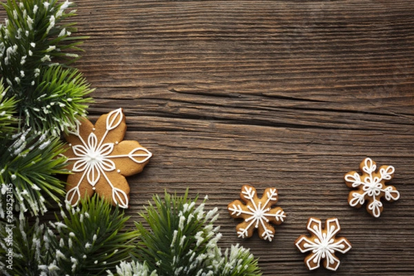 Obraz Top view christmas concept on a table