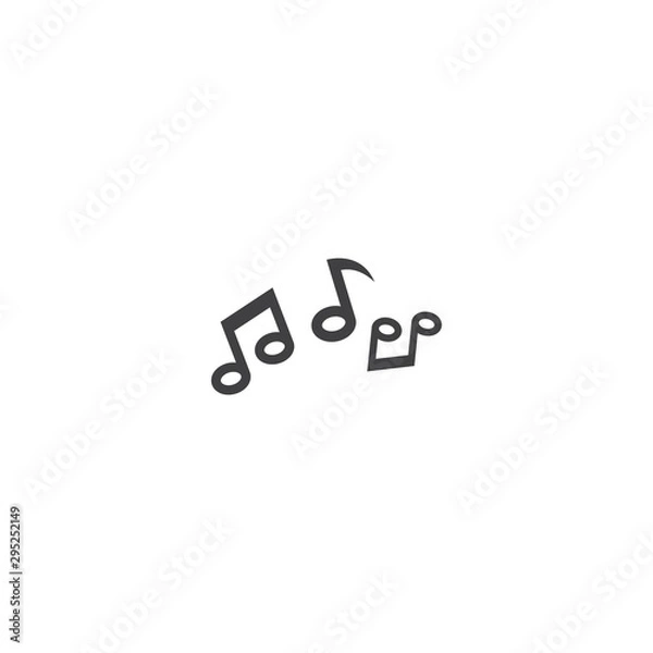 Fototapeta Music note. Vector icon template