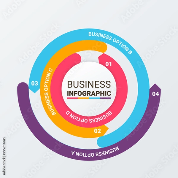 Fototapeta Modern Infographic choice template. Vector infographic element. - Vector