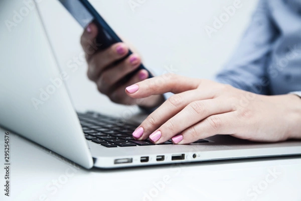 Obraz Woman working at home office