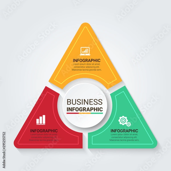 Obraz Simple Modern Infographics Template. Vector infographic element. - Vector