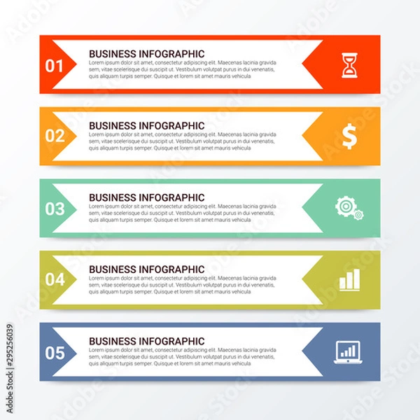 Fototapeta Unique Business Infographics options. Vector infographic element. - Vector