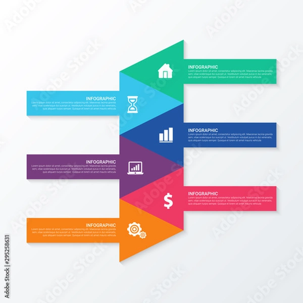 Fototapeta Unique Business Infographics