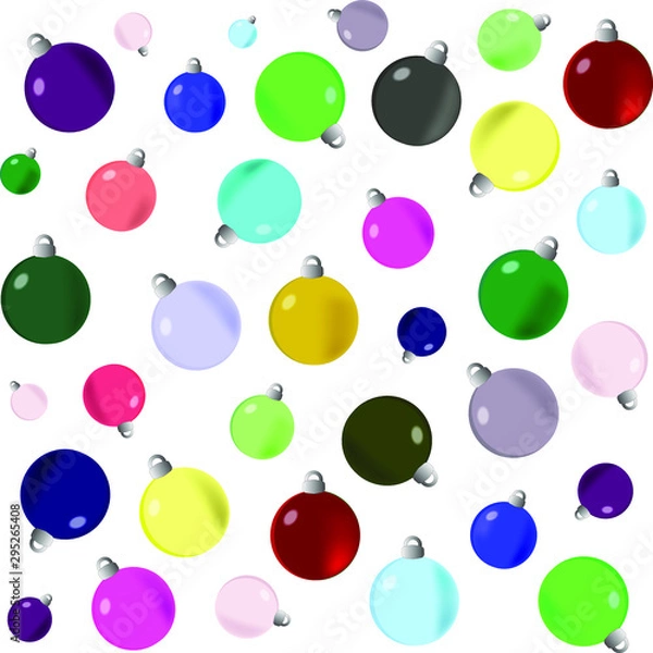 Obraz Красивый дизайн Рождество бесшовные модели с рождественскими игрушками