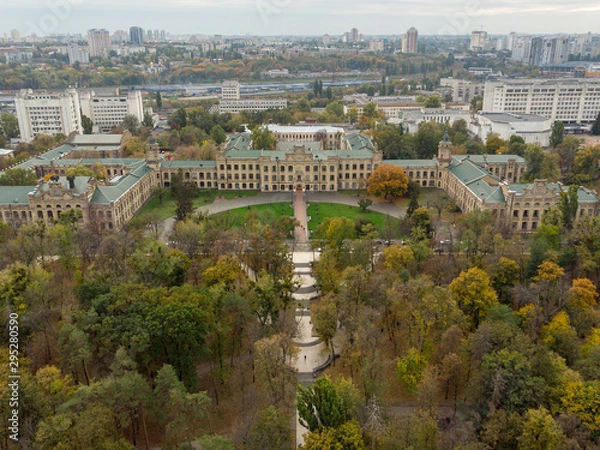 Obraz Aerial view of the National Technical University of Ukraine, also known as Igor Sikorsky Kyiv Polytechnic Institute. Kiev, Ukraine