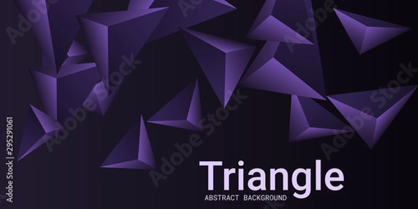 Fototapeta Triangle background. Abstract composition of triangular pyramids.