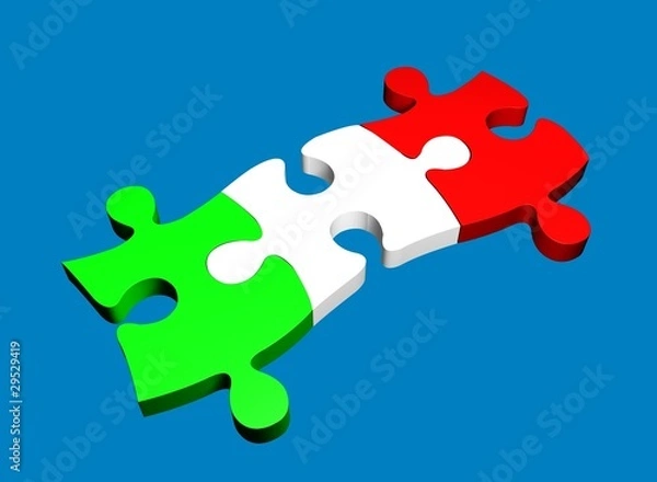 Obraz Puzzle tricolore