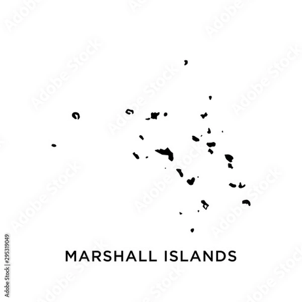Obraz Marshall Islands map vector design template