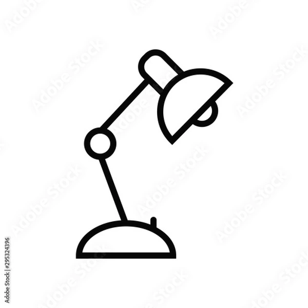 Obraz table lamp icon vector collection