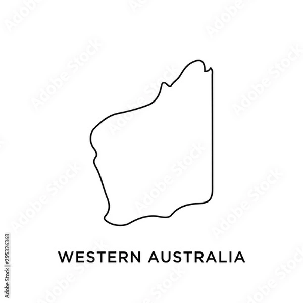 Obraz Western Australia map vector design template