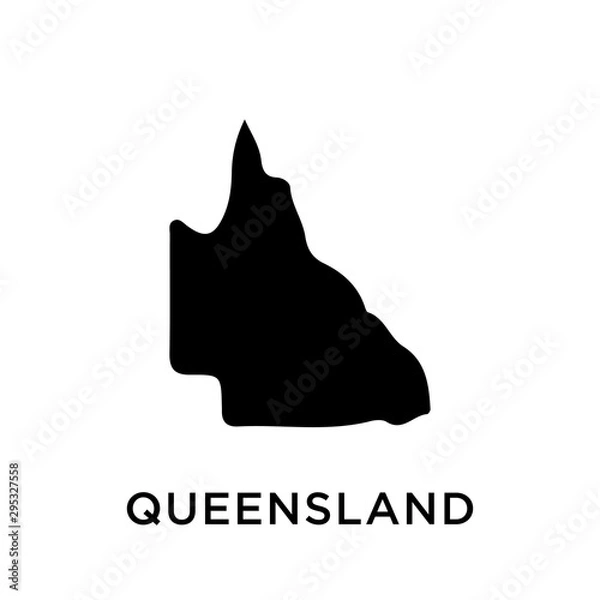 Obraz Queensland map vector design template