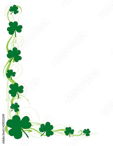 Obraz Shamrock Border