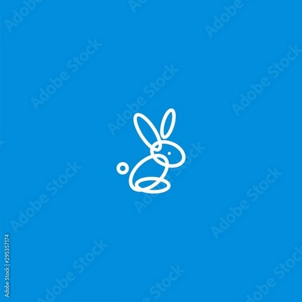 Fototapeta rabbit logo design