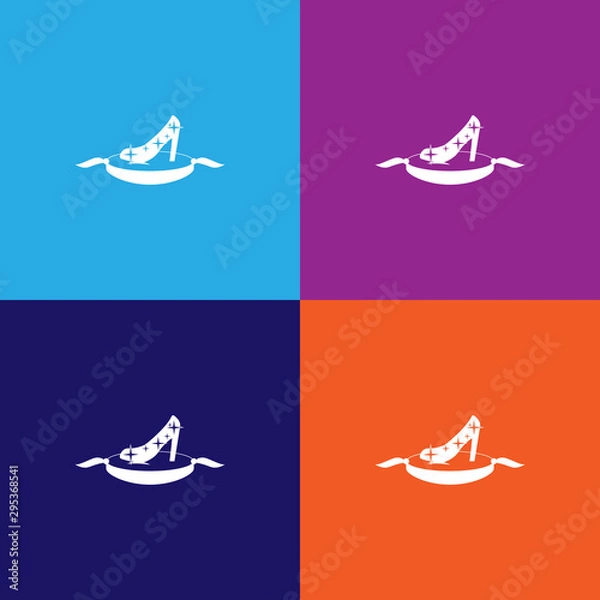 Fototapeta magic shoe icon. Element of fairy-tale heroes illustration. Premium quality graphic design icon. Signs and symbols collection icon for websites, web design, mobile app